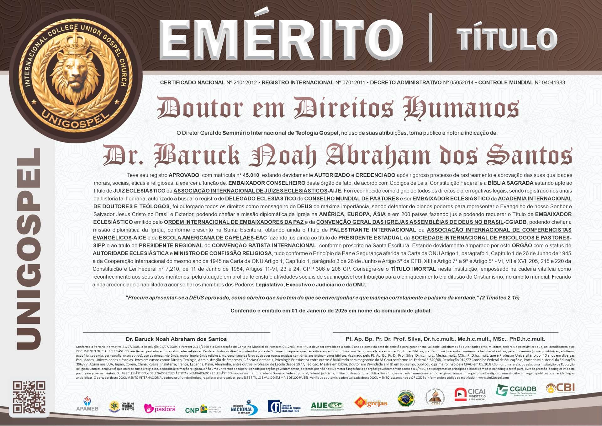 Emerito sem Nivel