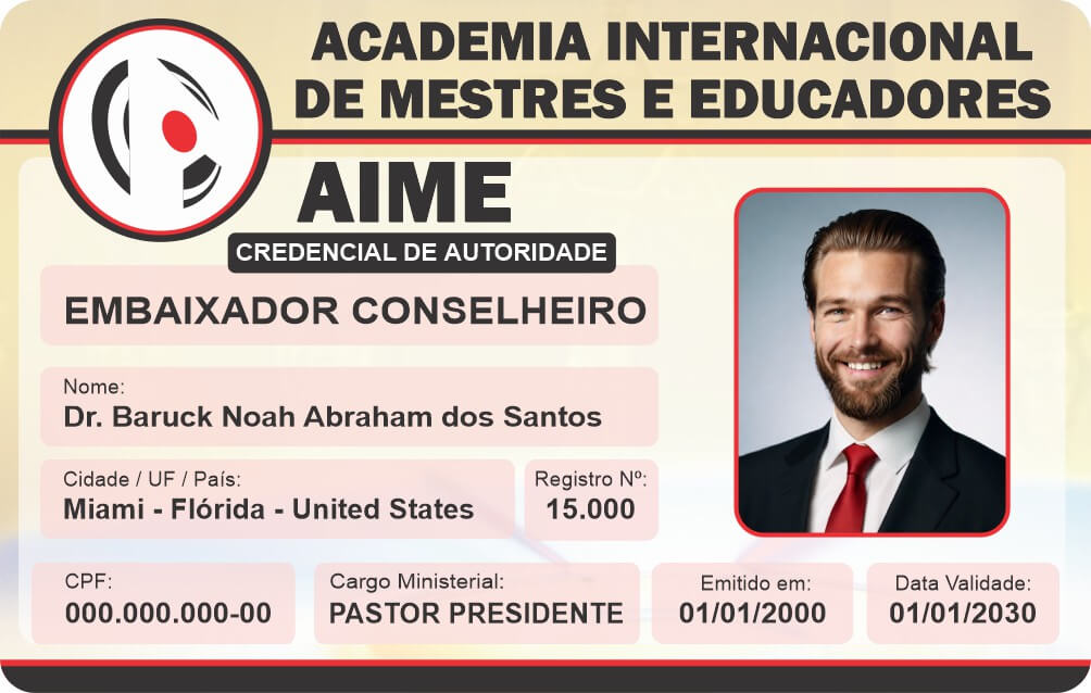 Credencial Academia Internacional de Mestres e Educadores