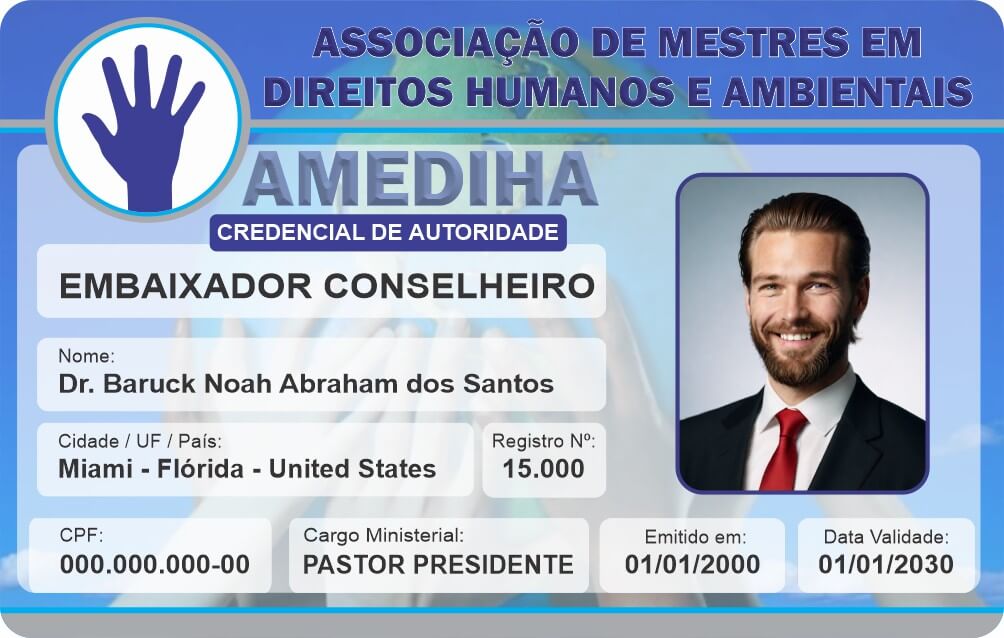 Credencial Associação de Mestre em Direitos Humanos e Ambientais