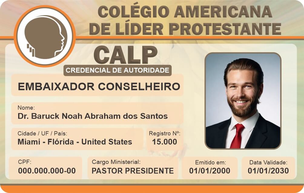 Credencial Colégio Americano de Líder Protestante