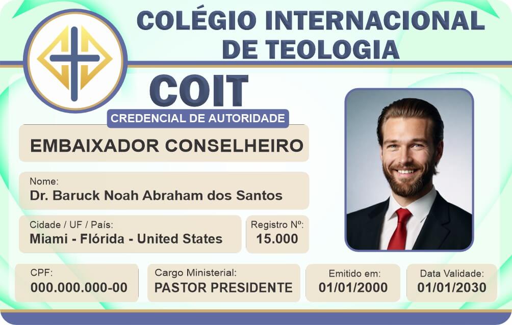 Credencial Colégio Internacional de Teologia