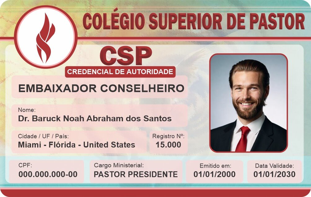 Credencial Colégio Superior de Pastor
