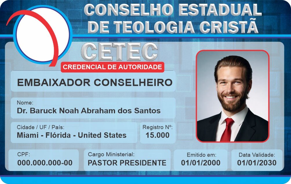 Credencial Conselho Estadual de Teologia Cristã