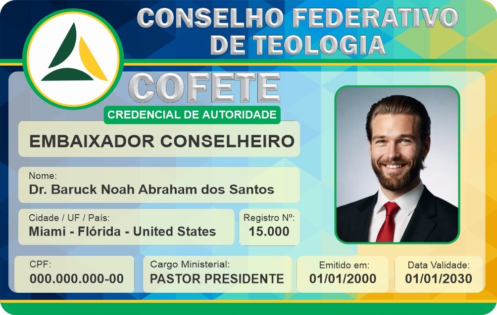Credencial Conselho Federativo de Teologia
