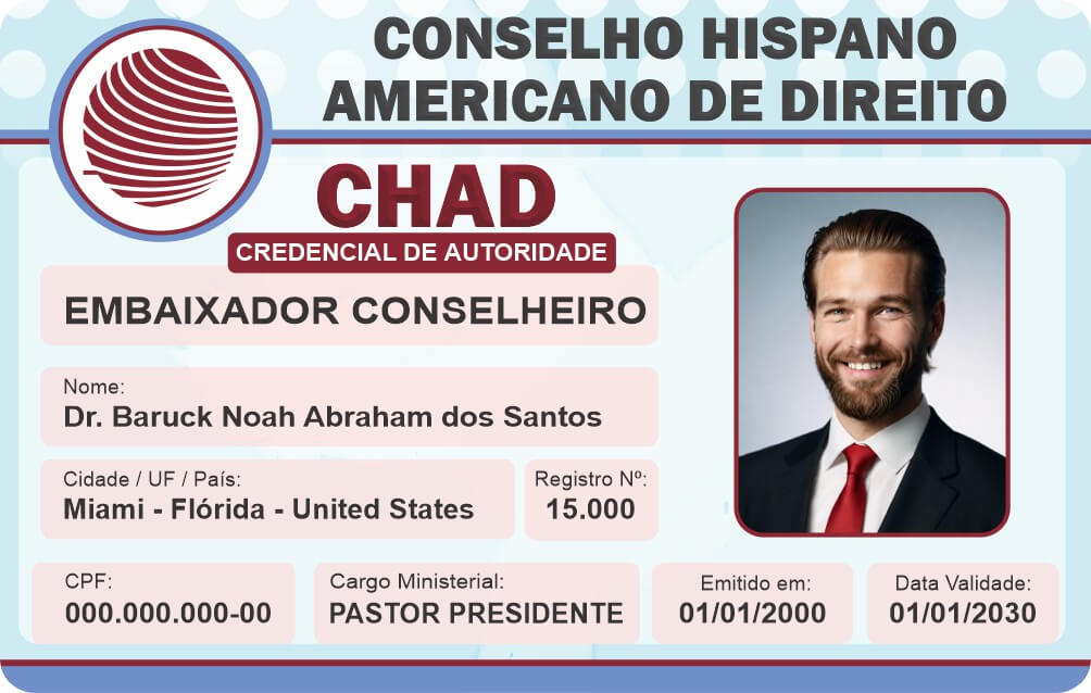 Credencial Conselho Hispano Americano de Direito