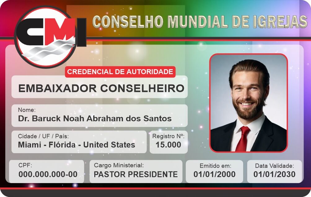Credencial Conselho Mundial de Igrejas