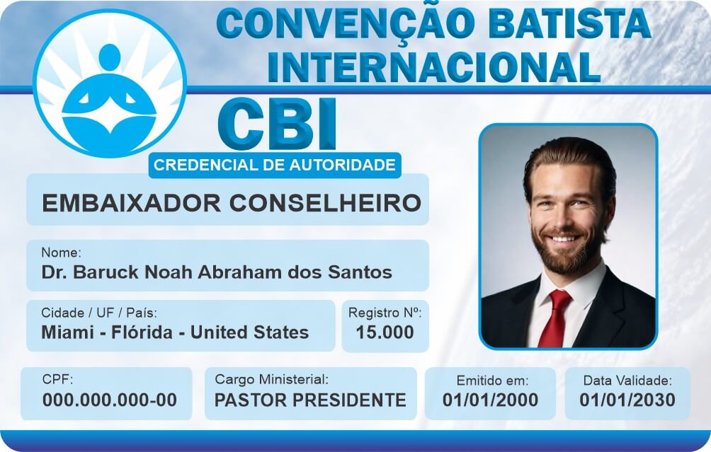 Credencial Convenção Batista Internacional