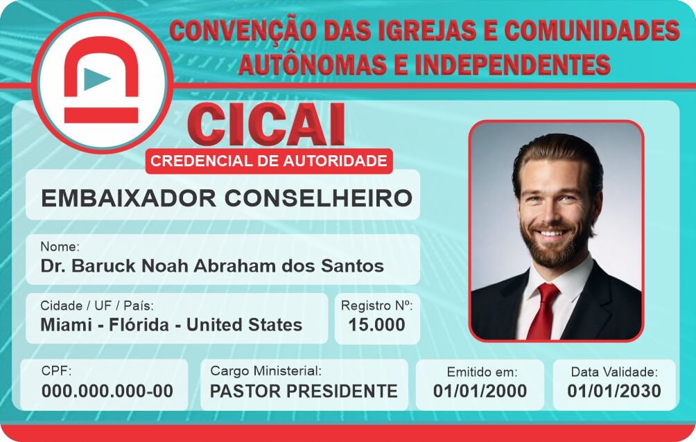 Credencial Convenção das Igrejas e Comunidades Autônomas e Independentes
