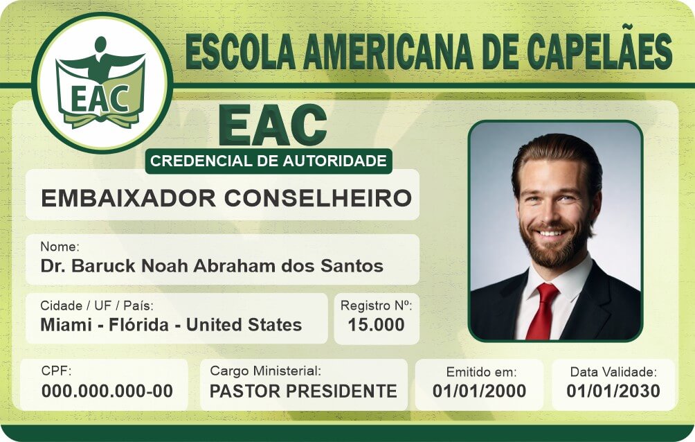 Credencial Escola Americana de Capelães