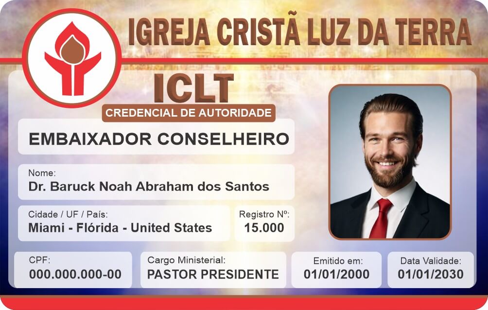 Credencial Igreja Cristã Luz da Terra