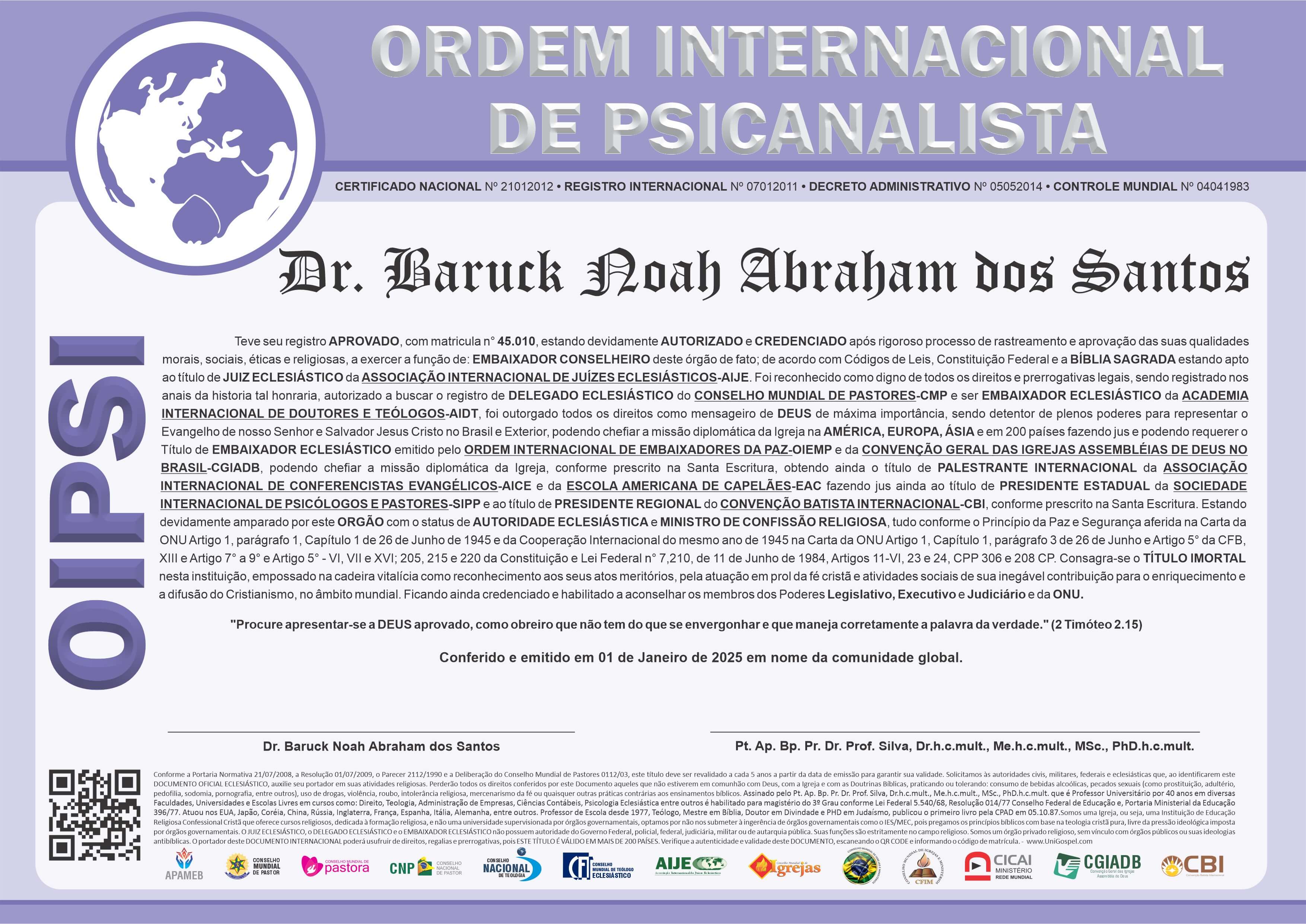 Ordem Internacional de Psicanalista