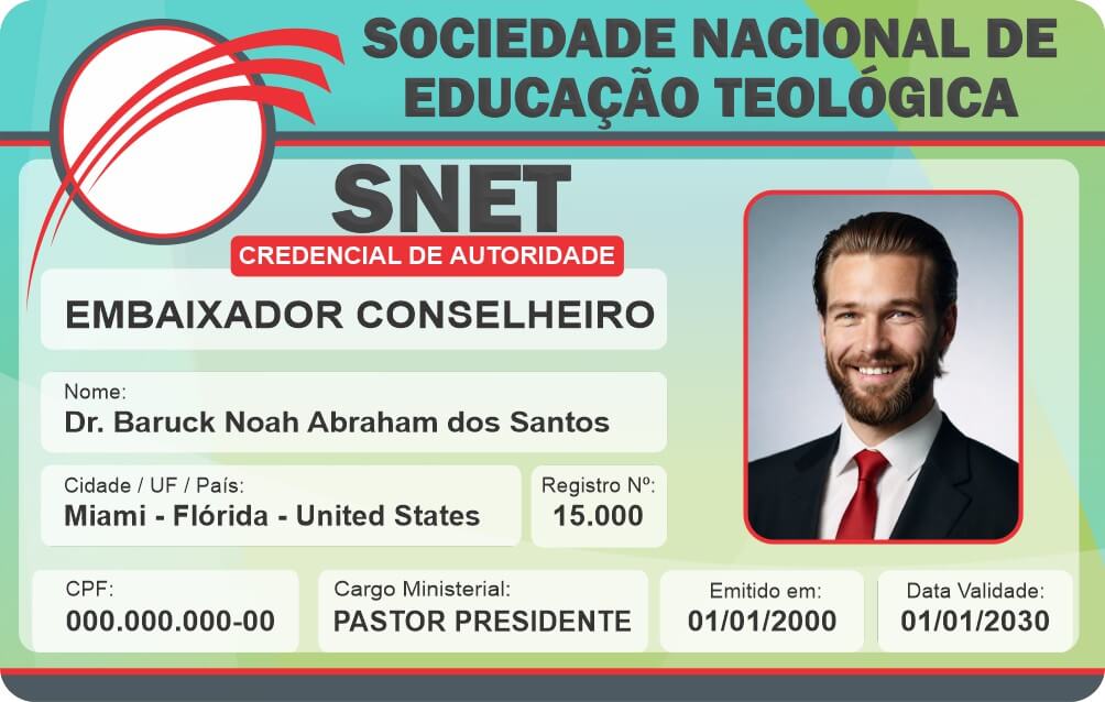 Credencial Sociedade Nacional de Educação Teológica